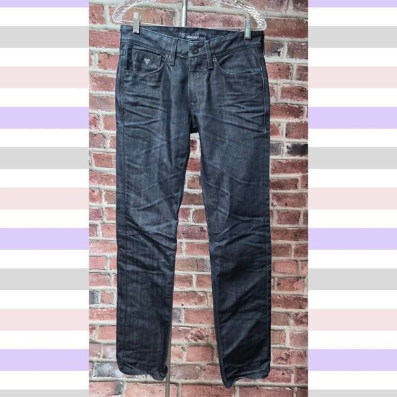 Guess Lincoln Slim Fit Straight Leg Jeans – Men’s Size 29x32 – Dark Wash - Picture 1 of 7